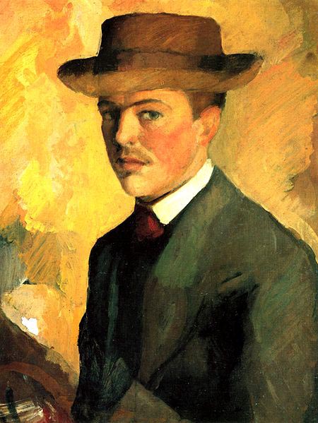 August Macke Selbstportrat mit Hut